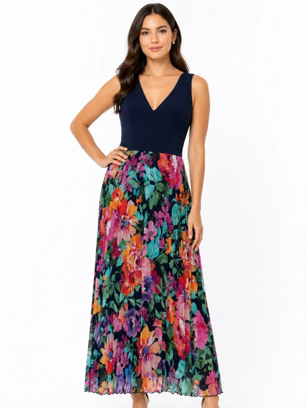 Xscape. Sleeveless Floral Maxi Dress